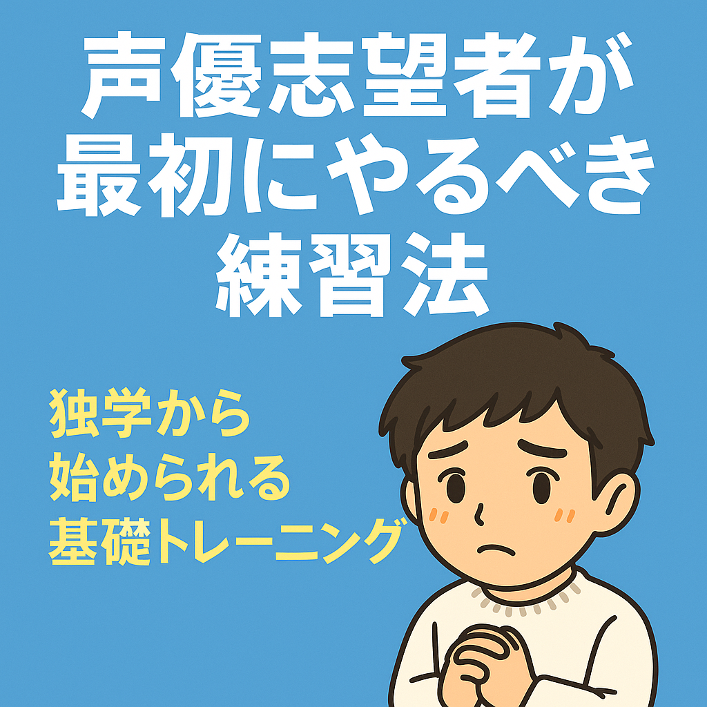 声優志望者が最初にやるべき練習法｜独学から始められる基礎トレーニング
