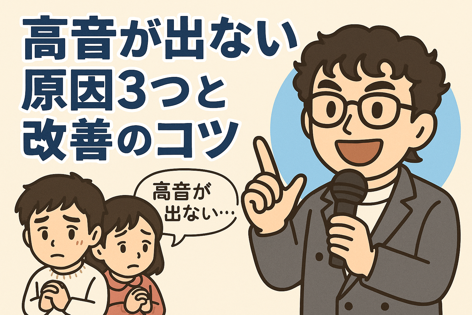 高音が出ない原因3つと改善のコツ